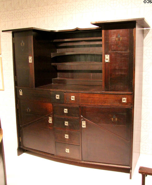 Sideboard (c1900) by Ernest A. Taylor of Glasgow made by Wylie & Lochhead at Montreal Museum of Fine Arts. Montreal, QC.