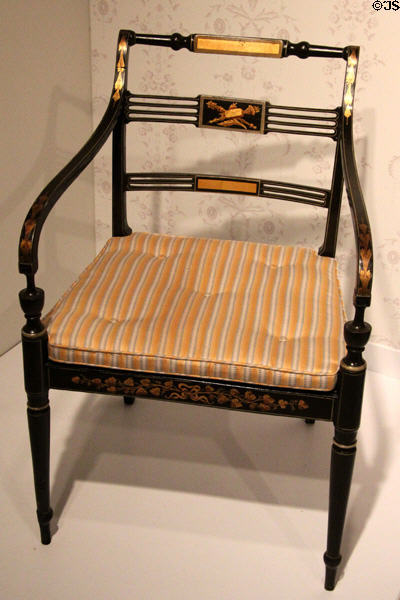 Armchair (c1800-10) from England at Montreal Museum of Fine Arts. Montreal, QC.