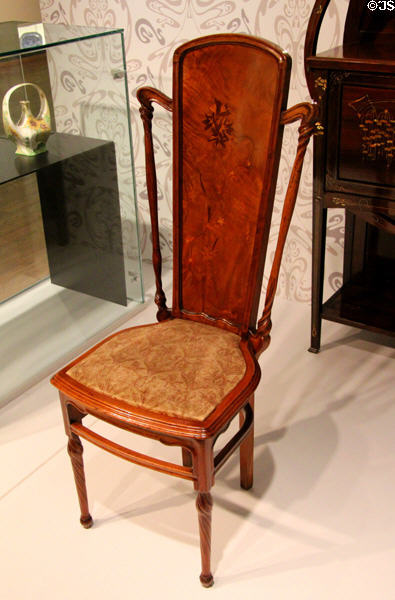 Side chair (c1898-1900) by Louis Majorelle of France at Montreal Museum of Fine Arts. Montreal, QC.