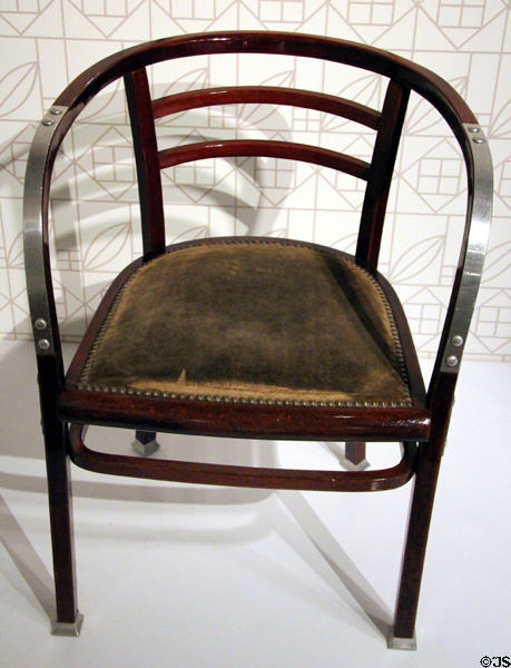 Armchair (model 718F) (c1905-6) by Otto Wagner of Vienna made by Thonet Brothers at Montreal Museum of Fine Arts. Montreal, QC.