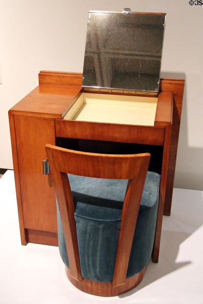 Dressing table & chair (1936-7) by Marcel Parizeau of Montreal at Montreal Museum of Fine Arts. Montreal, QC.