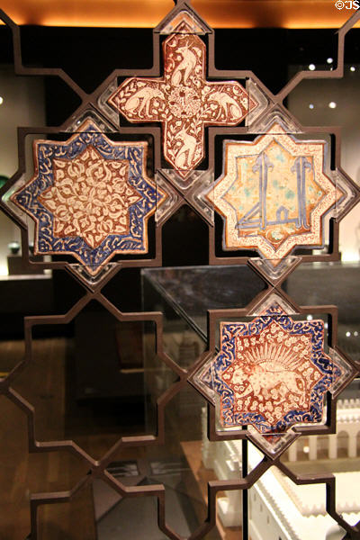 Islamic ceramic tiles at Montreal Museum of Fine Arts. Montreal, QC.