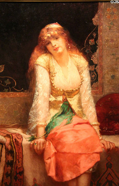 Eastern Beauty painting (c1887) by Jean Joseph Benjamin Constant of Paris at Montreal Museum of Fine Arts. Montreal, QC.