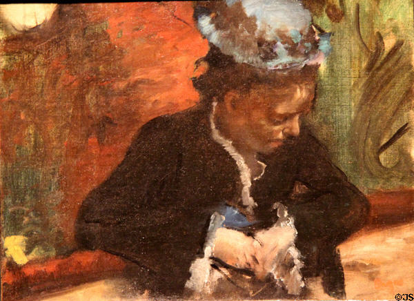 At the Theatre: Woman Seated in the Balcony painting (c1877-80) by Edgar Degas at Montreal Museum of Fine Arts. Montreal, QC.