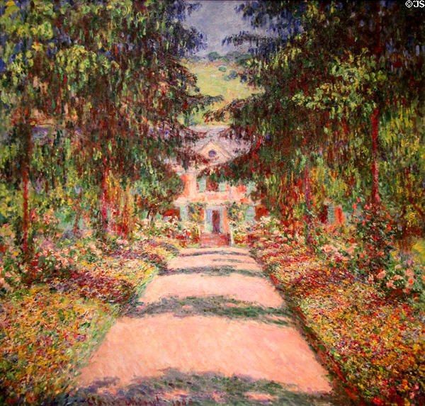 Main Path at Giverny painting (1900) by Claude Monet at Montreal Museum of Fine Arts. Montreal, QC.