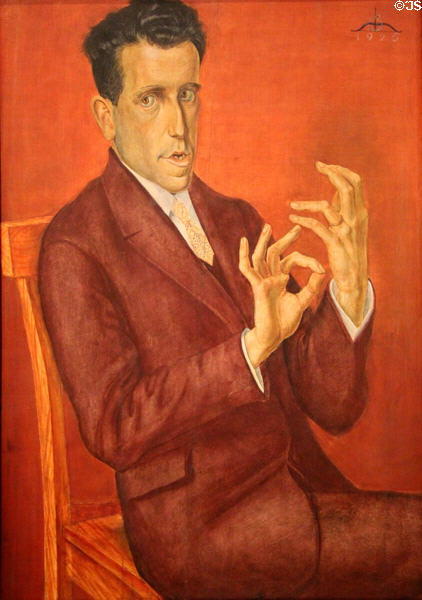 Portrait of Lawyer Hugo Simons (1925) by Otto Dix at Montreal Museum of Fine Arts. Montreal, QC.