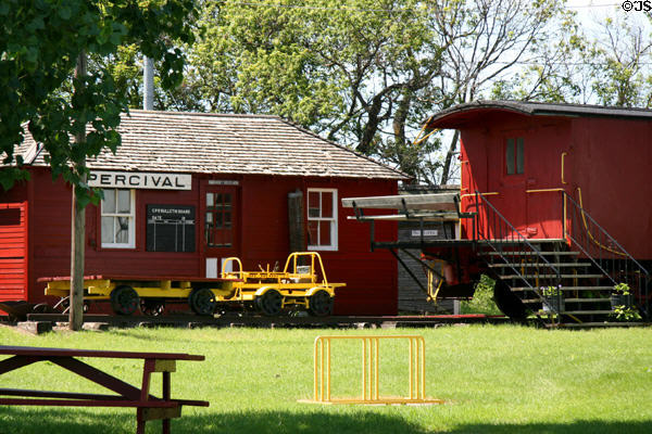 Heritage CPR rail station at Broadview Museum. Broadview, SK.