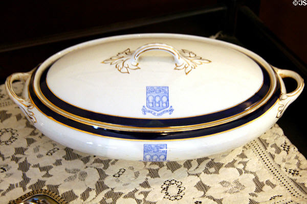 Serving dish with Saskatchewan seal by Alfred Meakin of England in Government House. Regina, SK.