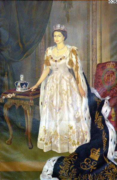 Portrait of Queen Elizabeth II in Saskatchewan Legislative Assembly Chamber. Regina, SK.