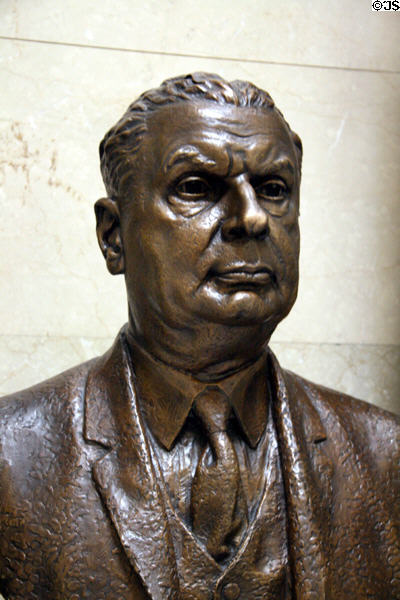 Bust of John G. Diefenbaker, Prime Minister of Canada (1957-63) by Leo Mol in Saskatchewan Legislature. Regina, SK.
