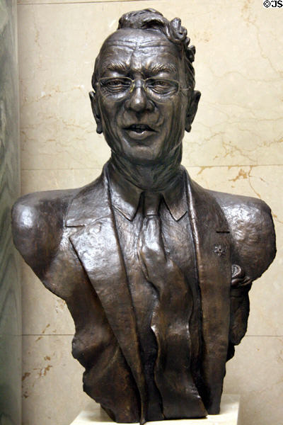 Bust of T.C. Douglas, Premier of Saskatchewan (1944-61) by Susan Velder in Saskatchewan Legislature. Regina, SK.