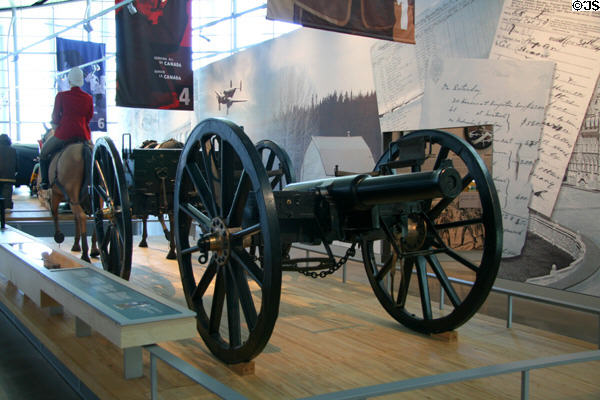 Artillery & limber for NWMP march West (c1874) at RCMP Heritage Center. Regina, SK.