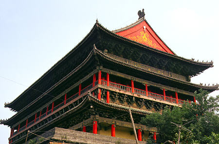 Wooden Xi'an drum tower. China.