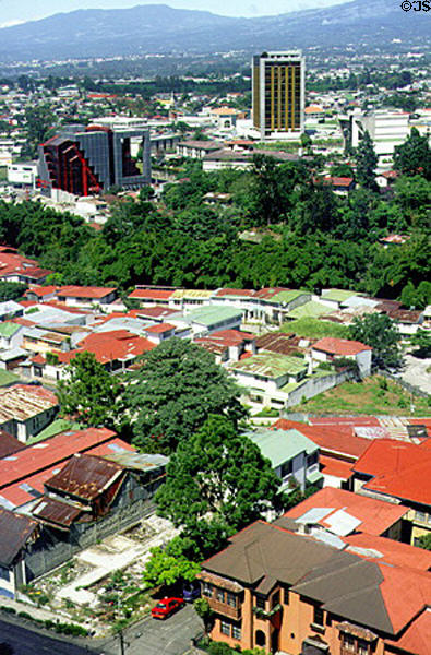 Northwestern San José skyline seen from the Insurance Building. Costa Rica.