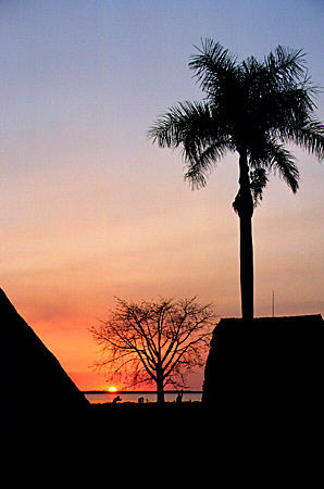 Sunset at Indian Village Hotel, Guama. Cuba.
