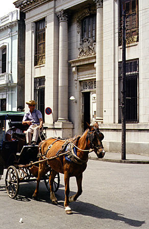 Horse cab in Sagua la Grande. Cuba.