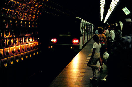 Metro in Prague. Czech Republic.