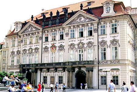 Kinsky Palace in Old Town Square, Prague. Czech Republic.