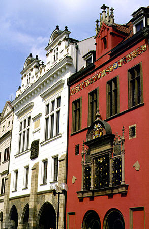 Buildings in Old Town Square, Prague. Czech Republic.