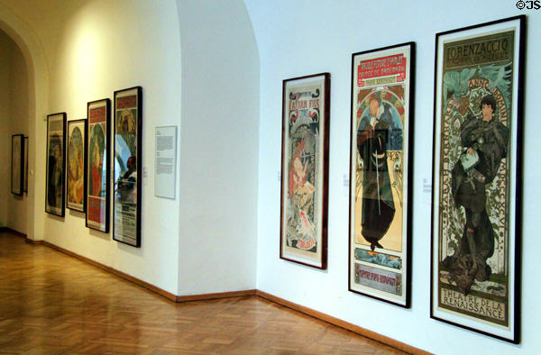 Gallery at Mucha Museum. Prague, Czech Republic.