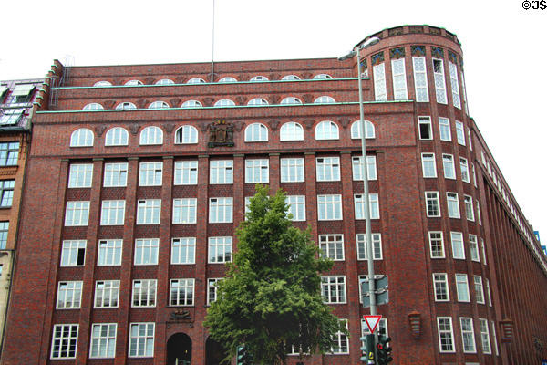 Hamburg Finance Authority building (1926) at Gänsemarkt. Hamburg, Germany. Architect: Fritz Schumacher.