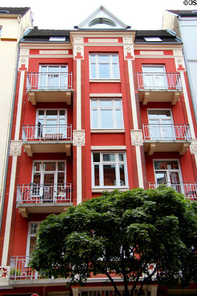 Apartment buildings on Pilatuspool near Johannes-Brahms-Platz. Hamburg, Germany.