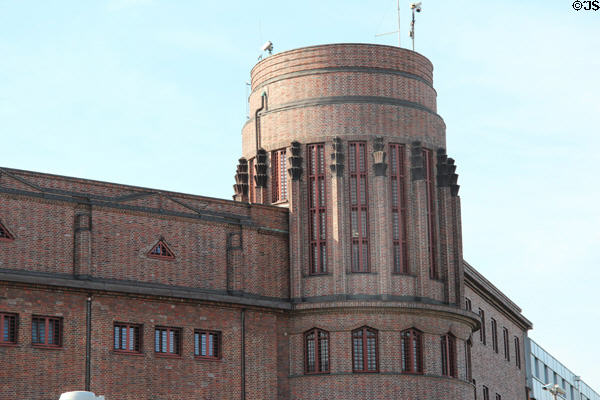 Tower of prison at Holstenglacis 3 where political prisoners were executed by the Nazis. Hamburg, Germany.