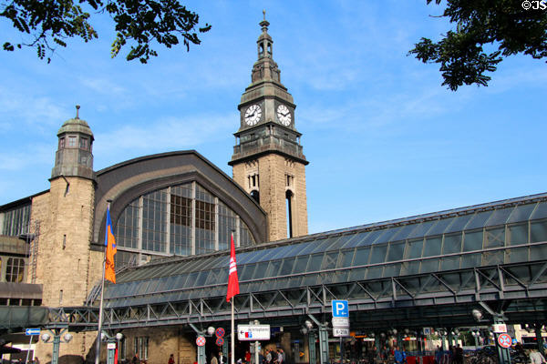 Central rail station & towers. Hamburg, Germany.