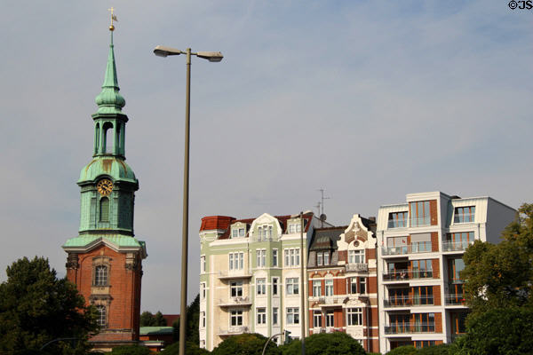 Trinity Church & residential housing. Hamburg, Germany.