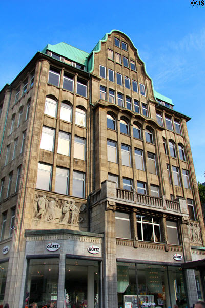 Building on Mönckebergstraße. Hamburg, Germany.