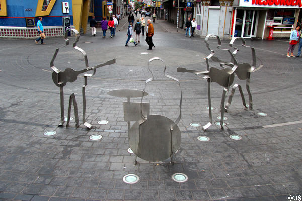 Monument to Beatles in Reeperbahn where they played early in their career. Hamburg, Germany.