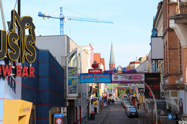 Main street in Reeperbahn. Hamburg, Germany.