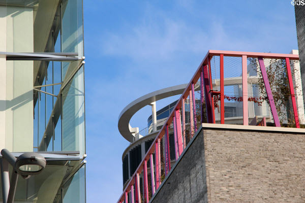 Details of modern buildings in HafenCity. Hamburg, Germany.