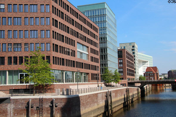 Modern buildings along Brooktorhaven. Hamburg, Germany.