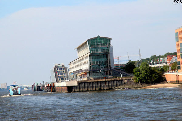 Building, part of Altona Cruise Terminal complex on Elbe River. Hamburg, Germany.