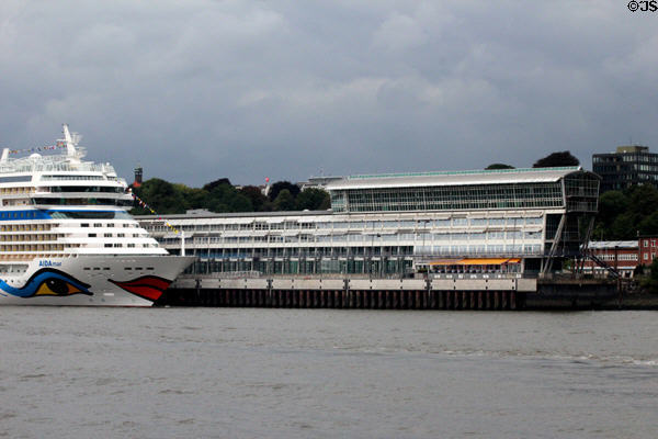 Cruise ship AIDA mar, Genoa, docked at Altona port. Hamburg, Germany.