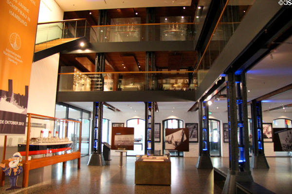Galleries at International Maritime Museum. Hamburg, Germany.