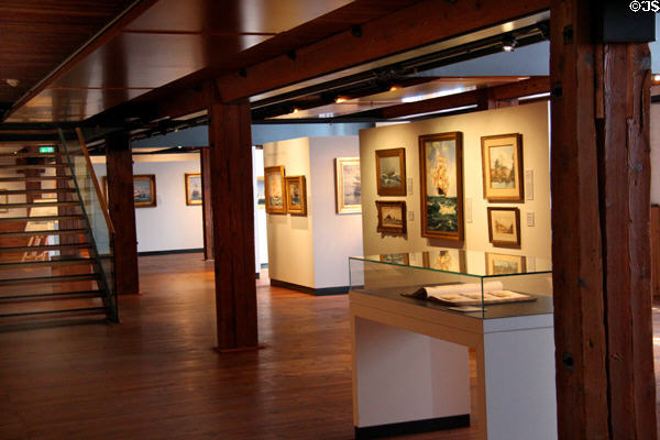 Gallery of maritime paintings at International Maritime Museum. Hamburg, Germany.