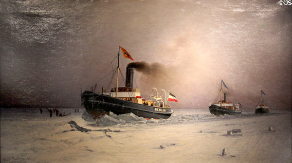 Kaiser Wilhelm II Aboard the Icebreaker "Berlin" painting (1891) by Robert Parlow at International Maritime Museum. Hamburg, Germany.