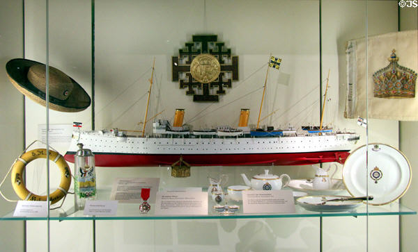 German Imperial Navy Yacht, Hohenzollern, used by Wilhelm II at International Maritime Museum. Hamburg, Germany.