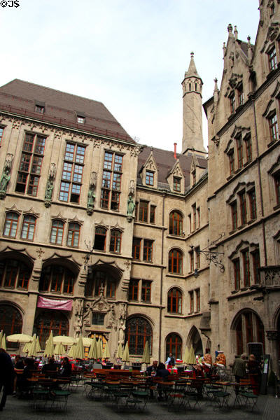 Courtyard of Neues Rathaus. Munich, Germany.