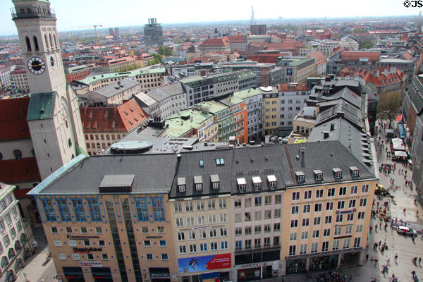 View south from Neues Rathaus Tower. Munich, Germany.