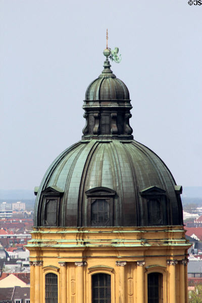 Baroque dome of St.-Kajetan-Theatiner church (1690). Munich, Germany. Architect: Agostino Barelli, & Enrico Zuccalli.