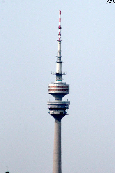 Olympic Tower (Olympiaturm) TV & observation platform (1968) (in Olympic Park) (291 m). Munich, Germany.