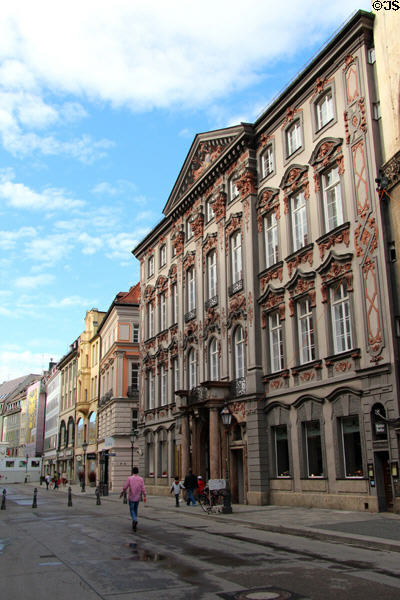 Residenzstraße streetscape with Preysing Palace. Munich, Germany.
