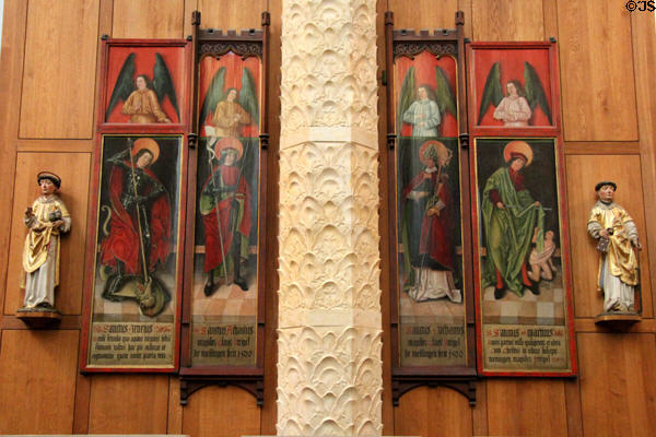 Panels painted with saints (c1500) at Frauenkirche. Munich, Germany.