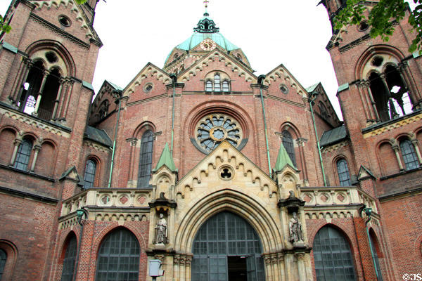 Architecture of St Lukas. Munich, Germany.