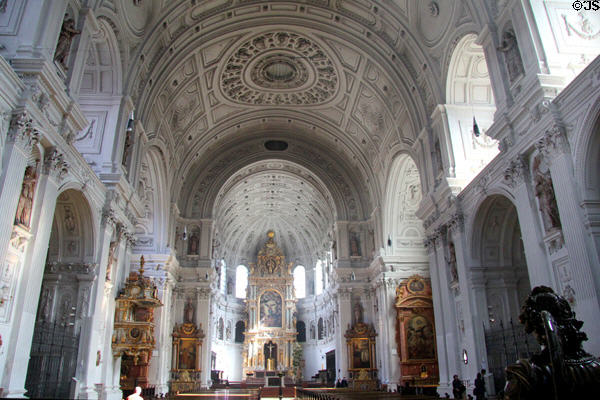 Interior of St Michael Kirche. Munich, Germany.