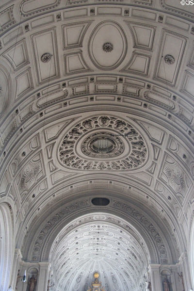 Ceiling arch pattern at St Michael Kirche. Munich, Germany.