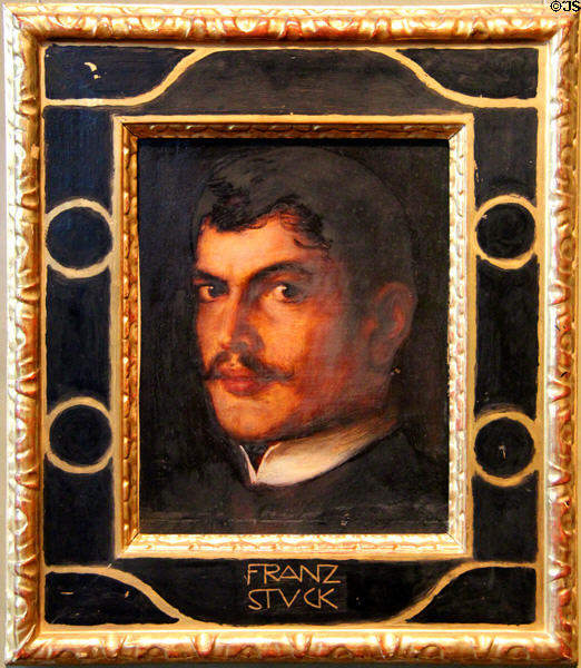 Self portrait (1899) by Franz von Stuck at Villa Stuck Museum. Munich, Germany.